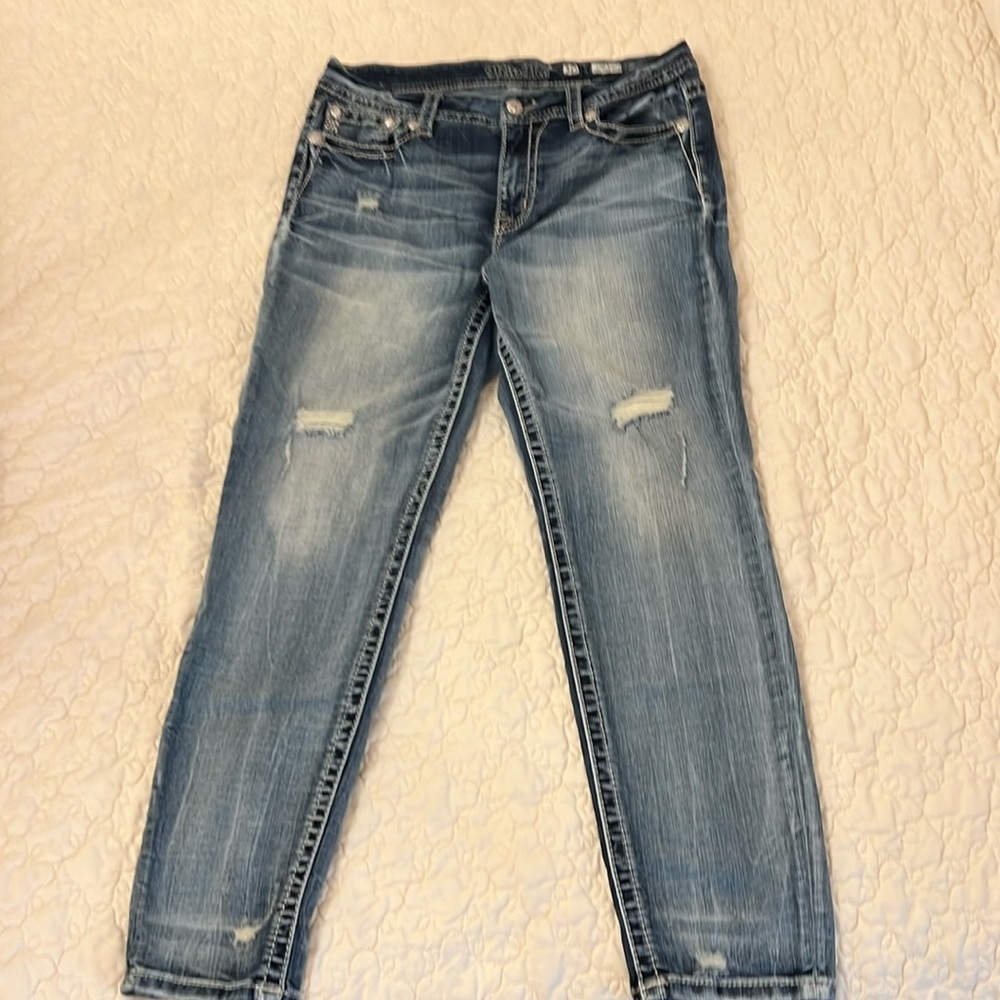 Miss me jeans size 30 mid rise curvy ankle skinny